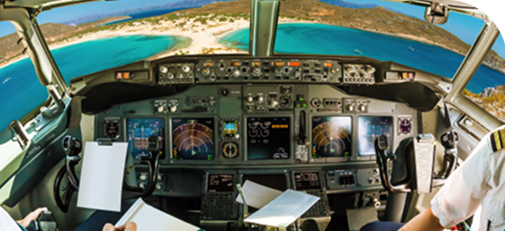 Simulateur de vol (avion de ligne ou chasse)